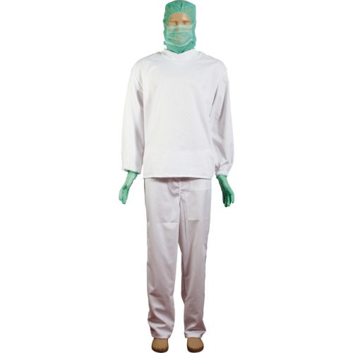 46001 haină + pantalon de talie  alb pentru industria alimentară