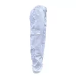 4618U Pantaloni pentru industria alimentară, cu nasturi și manșete tricotate, alb