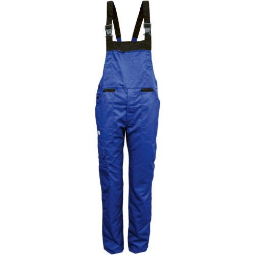 46294 Pantalon cu pieptar Classic, albastru regal, material amestec