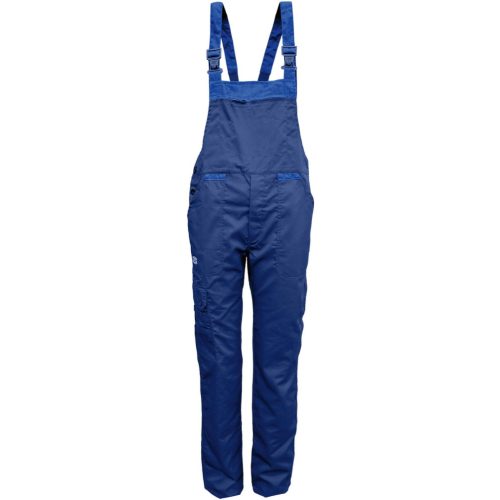 46294 Pantalon cu pieptar Classic, albastru inchis, material amestec