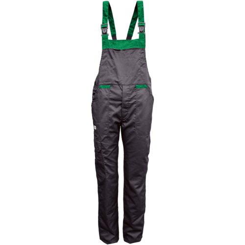 46294 Pantalon cu pieptar Classic, gri-verde, material amestec