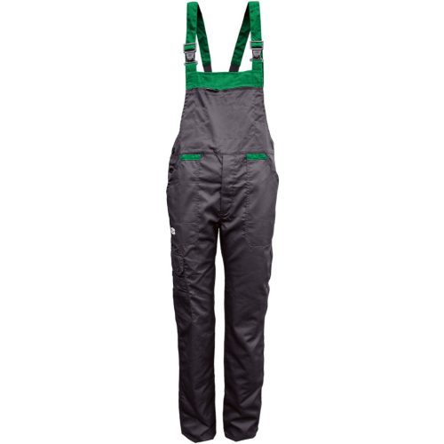 46294 Pantalon cu pieptar Classic, gri-verde, material amestec