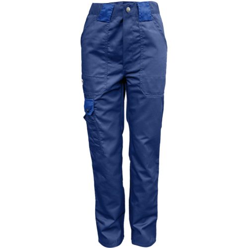 46295  Pantalon de talie Classic, albastru inchis, material amestec