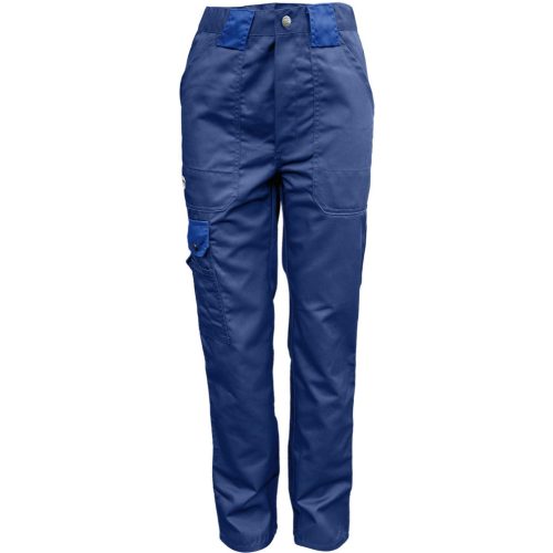46295  Pantalon de talie Classic, albastru inchis, material amestec